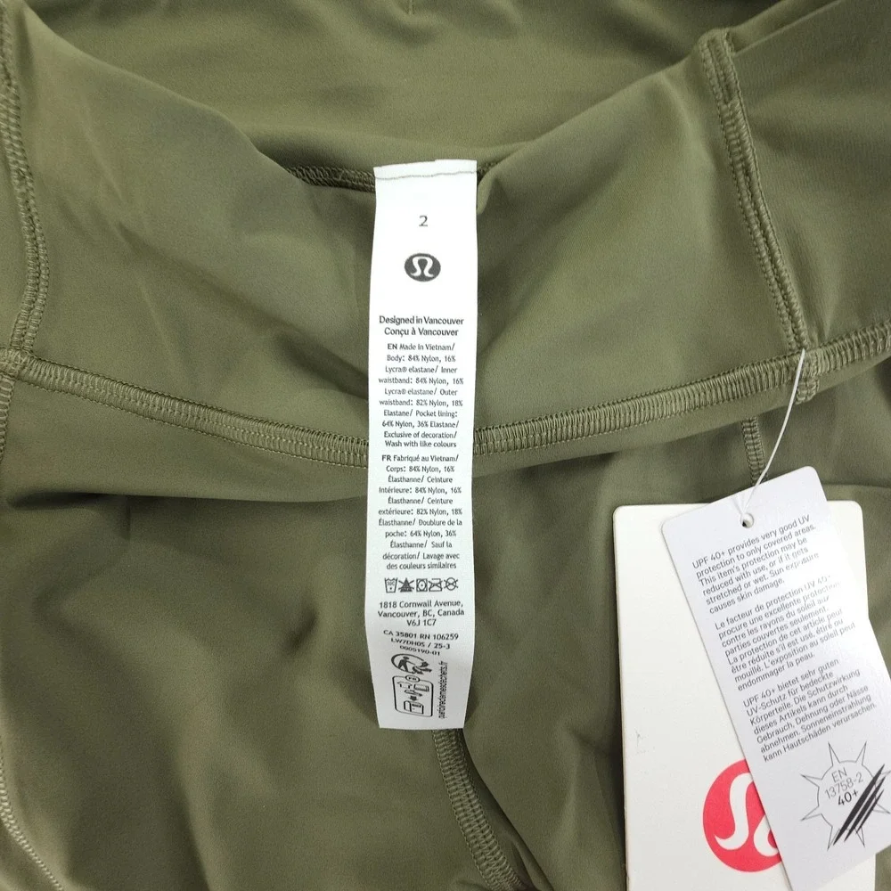 Lululemon Shorts Womens 2 Bay Leaf Fast and Free HR 8 Inch Light NWT Running